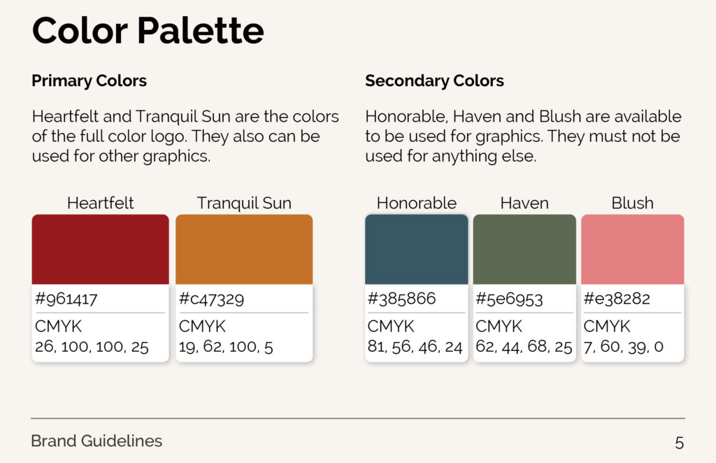 Cambodia branding color palette.